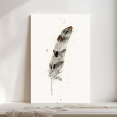 Image of a feather watercolor painting by Shayna Larsen, originals & prints available