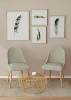 Image of a feather watercolor painting by Shayna Larsen, originals & prints available