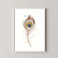 Image of a feather watercolor painting by Shayna Larsen, originals & prints available
