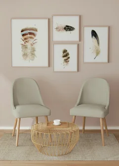 Image of a feather watercolor painting by Shayna Larsen, originals & prints available