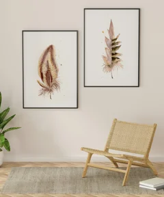 Image of a feather watercolor painting by Shayna Larsen, originals & prints available