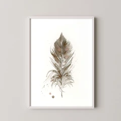 Image of a feather watercolor painting by Shayna Larsen, originals & prints available