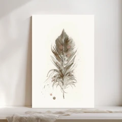 Image of a feather watercolor painting by Shayna Larsen, originals & prints available