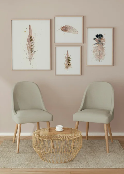 Image of a feather watercolor painting by Shayna Larsen, originals & prints available