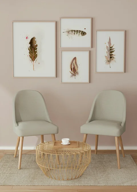 Image of a feather watercolor painting by Shayna Larsen, originals & prints available