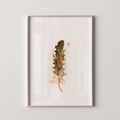 Image of a feather watercolor painting by Shayna Larsen, originals & prints available