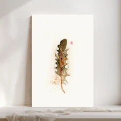 Image of a feather watercolor painting by Shayna Larsen, originals & prints available