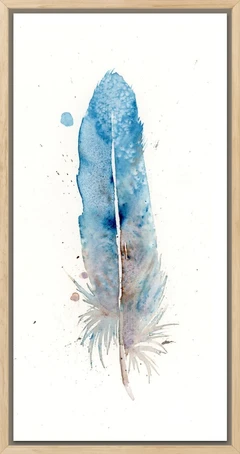 Image of a feather watercolor painting by Shayna Larsen, originals & prints available