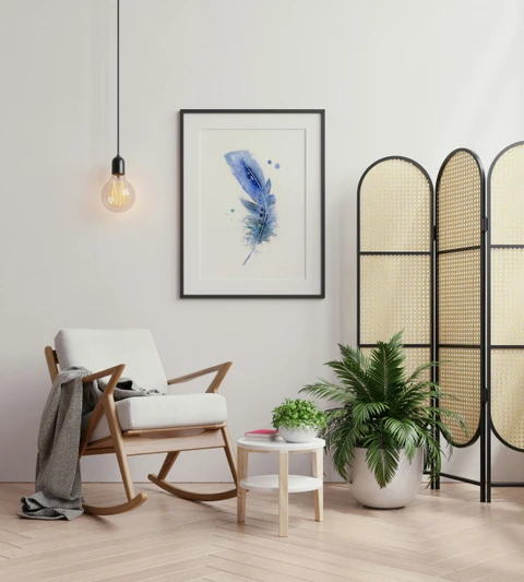 Image of a feather watercolor painting by Shayna Larsen, originals & prints available