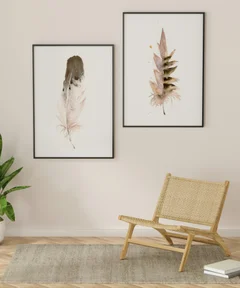 Image of a feather watercolor painting by Shayna Larsen, originals & prints available