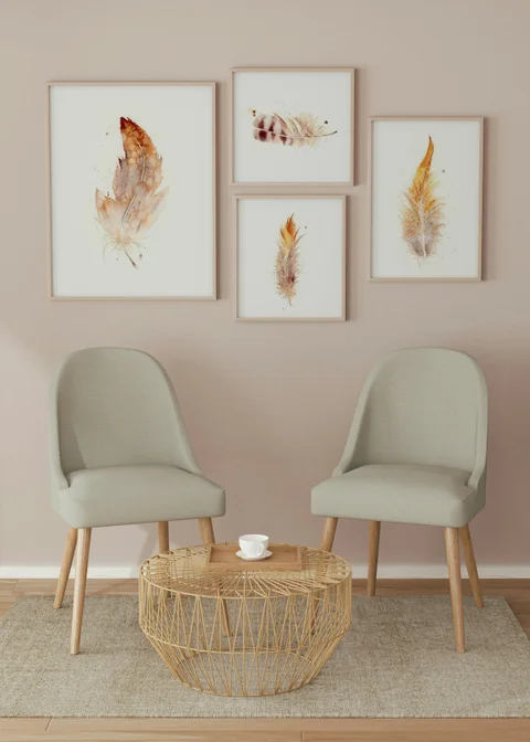 Image of a feather watercolor painting by Shayna Larsen, originals & prints available