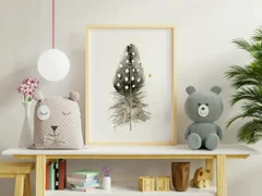 Image of a feather watercolor painting by Shayna Larsen, originals & prints available