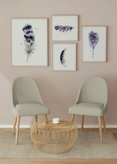 Image of a feather watercolor painting by Shayna Larsen, originals & prints available