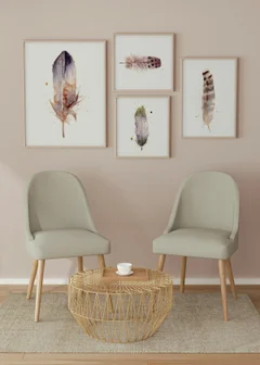 Image of a feather watercolor painting by Shayna Larsen, originals & prints available