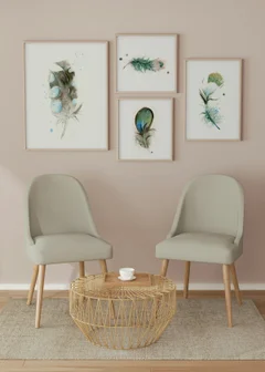 Image of a feather watercolor painting by Shayna Larsen, originals & prints available