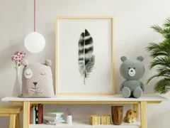 Image of a feather watercolor painting by Shayna Larsen, originals & prints available