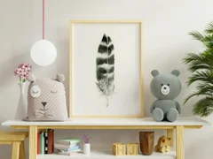 Image of a feather watercolor painting by Shayna Larsen, originals & prints available