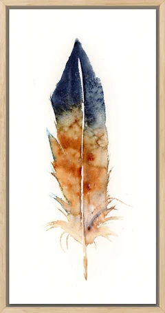 Image of a feather watercolor painting by Shayna Larsen, originals & prints available