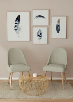 Image of a feather watercolor painting by Shayna Larsen, originals & prints available
