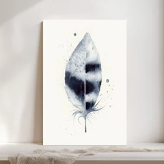 Image of a feather watercolor painting by Shayna Larsen, originals & prints available