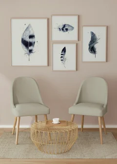 Image of a feather watercolor painting by Shayna Larsen, originals & prints available