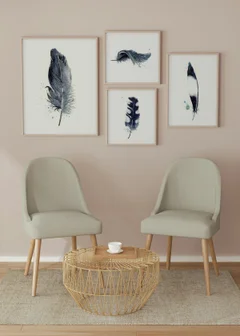 Image of a feather watercolor painting by Shayna Larsen, originals & prints available