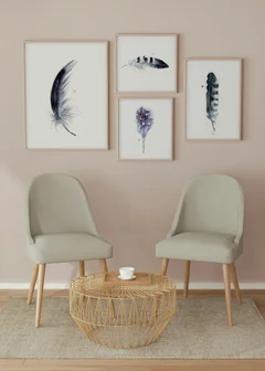 Image of a feather watercolor painting by Shayna Larsen, originals & prints available