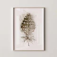 Image of a feather watercolor painting by Shayna Larsen, originals & prints available