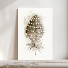 Image of a feather watercolor painting by Shayna Larsen, originals & prints available