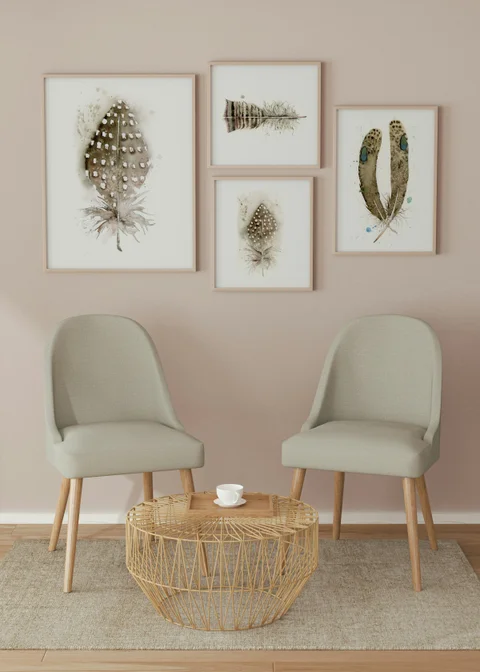 Image of a feather watercolor painting by Shayna Larsen, originals & prints available