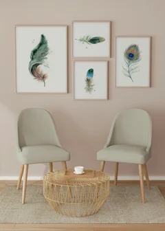 Image of a feather watercolor painting by Shayna Larsen, originals & prints available