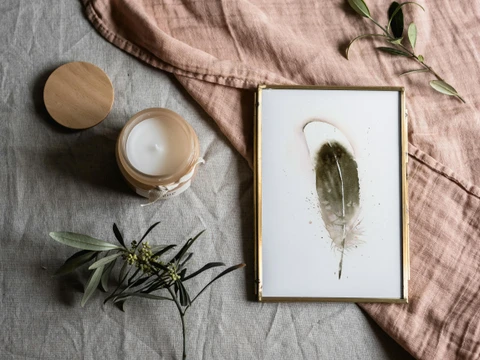 Image of a feather watercolor painting by Shayna Larsen, originals & prints available