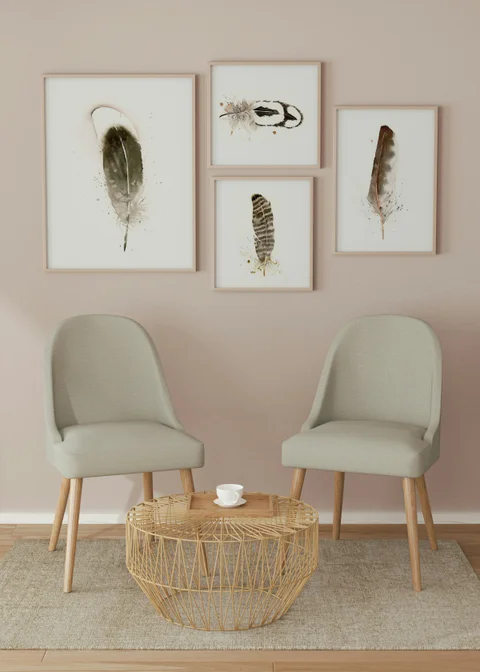 Image of a feather watercolor painting by Shayna Larsen, originals & prints available