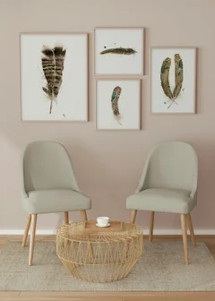 Image of a feather watercolor painting by Shayna Larsen, originals & prints available