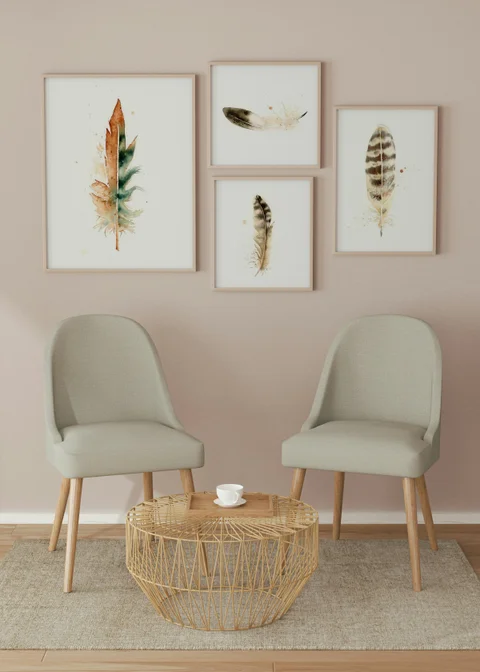 Image of a feather watercolor painting by Shayna Larsen, originals & prints available