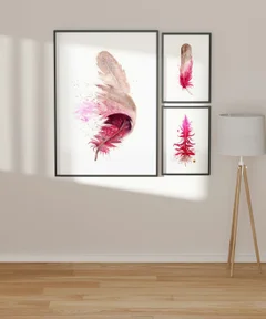 Image of a feather watercolor painting by Shayna Larsen, originals & prints available