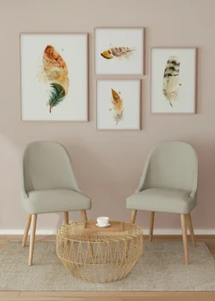 Image of a feather watercolor painting by Shayna Larsen, originals & prints available