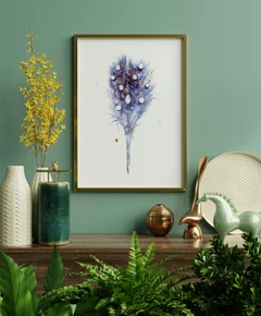 Image of a feather watercolor painting by Shayna Larsen, originals & prints available
