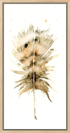 Image of a feather watercolor painting by Shayna Larsen, originals & prints available