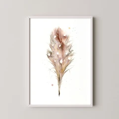 Image of a feather watercolor painting by Shayna Larsen, originals & prints available