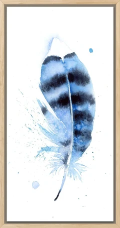 Image of a feather watercolor painting by Shayna Larsen, originals & prints available
