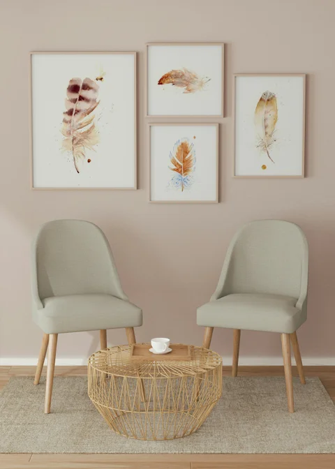 Image of a feather watercolor painting by Shayna Larsen, originals & prints available