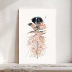Image of a feather watercolor painting by Shayna Larsen, originals & prints available