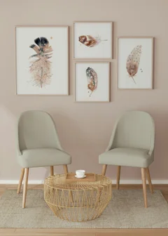 Image of a feather watercolor painting by Shayna Larsen, originals & prints available