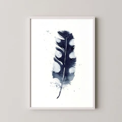 Image of a feather watercolor painting by Shayna Larsen, originals & prints available