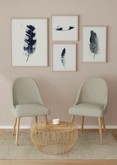 Image of a feather watercolor painting by Shayna Larsen, originals & prints available