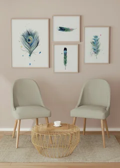 Image of a feather watercolor painting by Shayna Larsen, originals & prints available