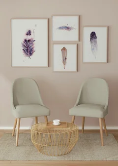 Image of a feather watercolor painting by Shayna Larsen, originals & prints available