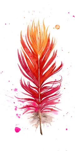 Image of a feather watercolor painting by Shayna Larsen, originals & prints available
