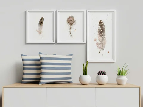 Image of a feather watercolor painting by Shayna Larsen, originals & prints available